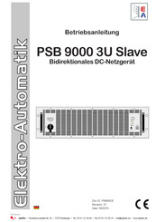 EA-ELEKTRO-AUTOMATIK PSB 91500-30 3U Slave Betriebsanleitung