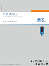SICK WTB4-3Teach-in Bedienungsanleitung