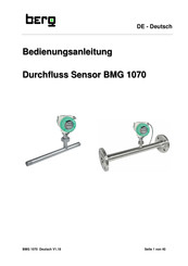 BERG BMG 1070 Bedienungsanleitung