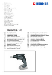 Berner BACDWD BL 18V Originalbetriebsanleitung