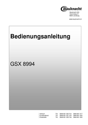 Bauknecht GSX 8994 Bedienungsanleitung