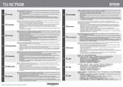 Epson TU-RC7508 Kurzanleitung