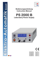 EA-ELEKTRO-AUTOMATIK PS 2042-06B Bedienungsanleitung