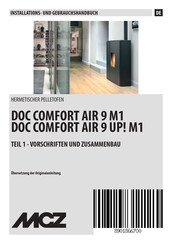 Mcz DOC COMFORT AIR 9 M1 Installations- Und Gebrauchshandbuch