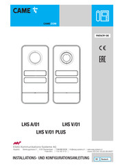 CAME LHS V/01 PLUS Installations- Und Konfigurationsanleitung