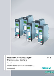 Siemens SIPROTEC 7SJ80 Technische Daten