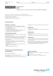 Endress+Hauser RIA15 Kurzanleitung