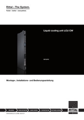 Rittal Liquid cooling unit LCU CW Montage-, Installations- Und Bedienungsanleitung