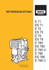 HATZ Diesel ES 71 Betriebsanleitung