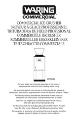 Waring commercial IC70E/K Bedienungsanleitung