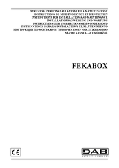 DAB FEKABOX 110 Installationsanweisung Und Wartung
