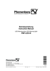 Pfannenberg PMF-LED-HI Betriebsanleitung