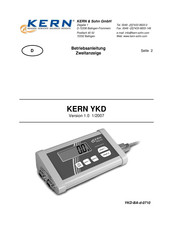 KERN YKD-Serie Betriebsanleitung