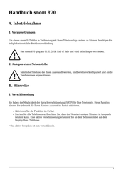 Snom 870 Handbuch