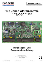SSAM DIGIPLEX EVO 192 Installations- Und Programmieranleitung
