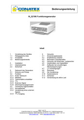 Conatex M 02186 Bedienungsanleitung