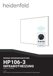 heidenfeld HP106-3 Original Bedienungsanleitung