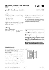 Gira System 2000 Gebrauchsanweisung