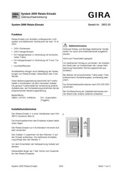 Gira System 2000 Gebrauchsanweisung