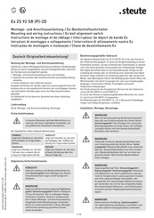steute Ex ZS 92 SR Montage- Und Anschlussanleitung