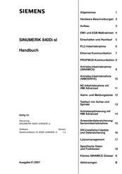 Siemens SINUMERIK 840DiE sl Handbuch