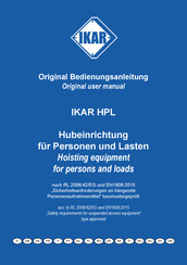IKAR HPL Original Bedienungsanleitung
