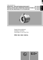 Helios RRK 250 Ex Montage- Und Betriebsvorschrift