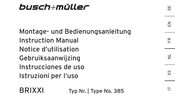 Busch+Müller BRIXXI 385 Montage- Und Bedienungsanleitung