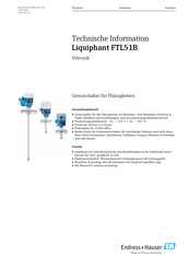 Endress+Hauser Liquiphant FTL51B Technische Information