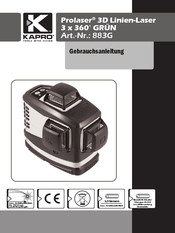 Kapro Prolaser 3D Linien-Laser 3 x 360 GRUN Gebrauchsanleitung