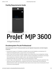 3D Systems ProJet MJP 3600 Anlagenhandbuch