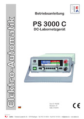 Elektro-Automatik PS 3080-10 B Betriebsanleitung