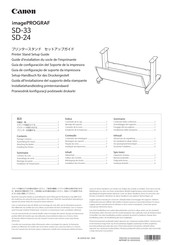 Canon imagePROGRAF SD-33 Installations-Handbuch