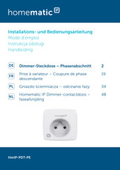 eQ-3 homematic IP HmIP-PDT-PE Installations- Und Bedienungsanleitung