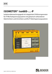 Bender ISOMETER iso685 P Serie Montageanleitung