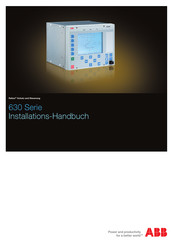 ABB 630 Serie Installations-Handbuch