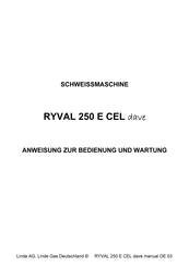 Linde RYVAL 250 E CEL dave Anweisung Zur Bedienung Und Wartung