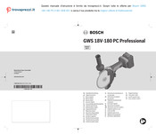 Bosch GWS 18V-180 PC Professional Originalbetriebsanleitung