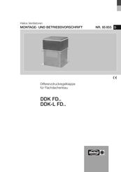 Helios DDK FD 1000/1020 Montage- Und Betriebsvorschrift