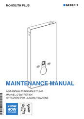 Geberit Monolith Plus Instandhaltungsanleitung