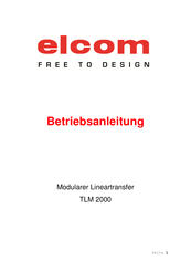ELCOM TLM 2000 Betriebsanleitung