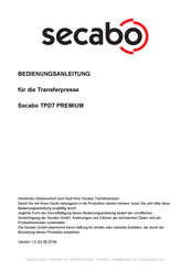 Secabo TPD7 Bedienungsanleitung