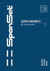 Spanset ALPHA ANCHOR-D Originalbetriebsanleitung