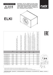 Ruck Ventilatoren ELKI 5025 E2 10 Montageanleitung