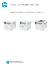 HP Color LaserJet Pro MFP M182 Handbuch Zu Garantie Und Rechtlichen Hinweisen