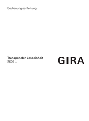 Gira 2606-Serie Bedienungsanleitung