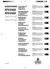 Behringer EUROPOWER EPX2000 Bedienungs/Sicherheitshinweise
