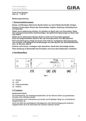 Gira Funk-Tronic 1180 00 Bedienungsanleitung