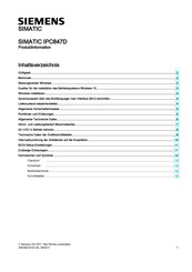 Siemens SIMATIC IPC847D Produktinformation