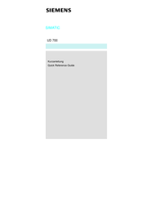 Siemens SIMATIC UD 700 Kurzanleitung